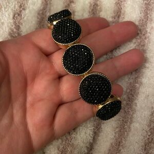 Plunder Black Rhinestone Bracelet